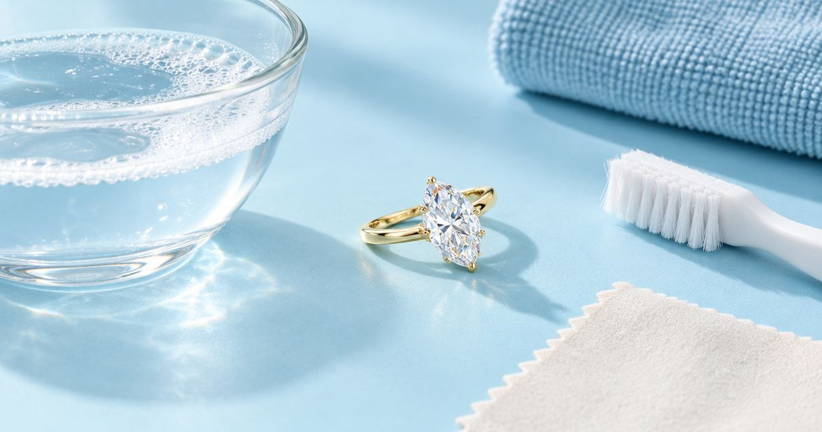 How to clean affordable moissanite rings in sterling silver