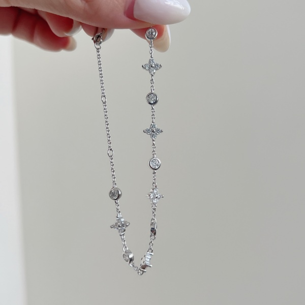 Starlight Moissanite Bracelet – Sterling Silver