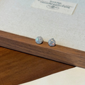Radiant Moissanite Stud Earrings – Sterling Silver